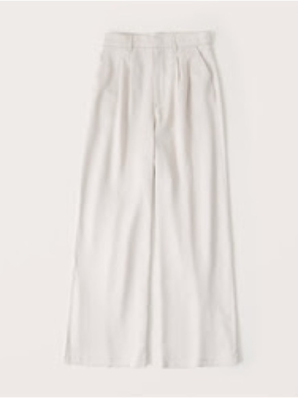 Abercrombie & Fitch Light Beige Wide-Leg Pants